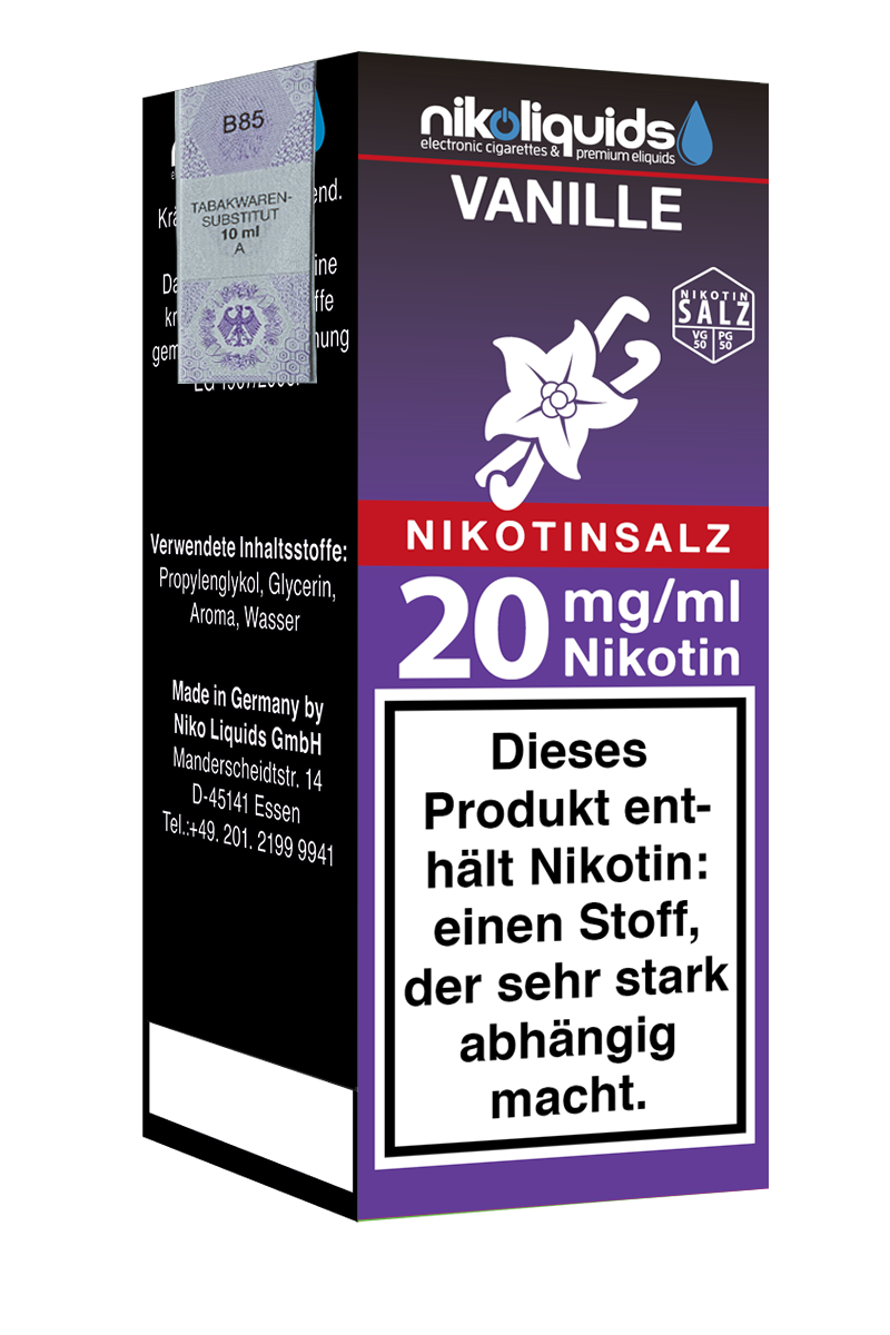 Niko Liquids E-Liquid Nikotinsalz Vanille 50/50 10 ml