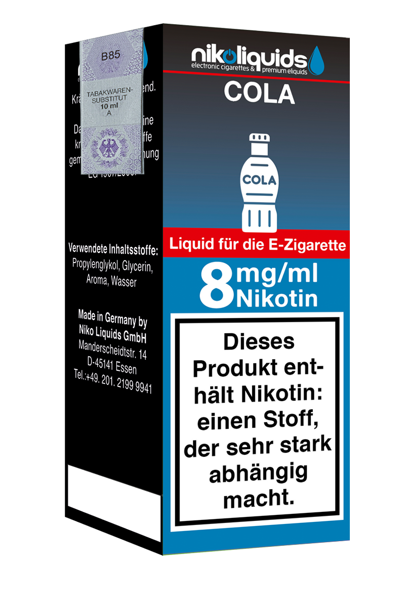 Niko Liquids E-Liquid Cola 10 ml Niko Liquids E-Liquid Cola 10 ml
