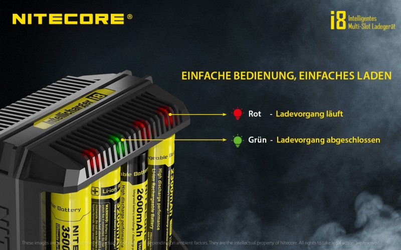 Nitecore i8 Ladegerät Nitecore i8 Ladegerät