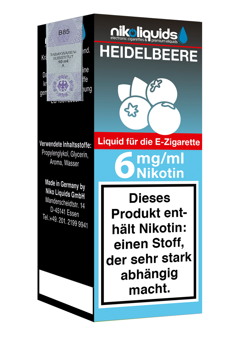 Niko Liquids E-Liquid Heidelbeere 10 ml
