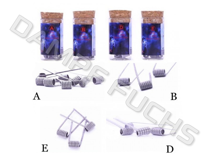 Demon Killer Flame Coil F SS316L 0,3 Ohm - 6 Stück Demon Killer Flame Coil D SS316L 0,25 Ohm - 6 Stück