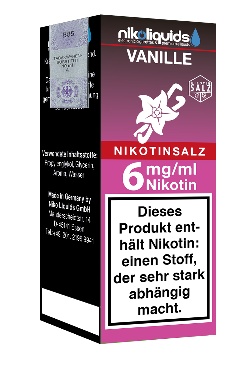 1-1007-06-10-59-001-niko-liquids-nikotinsalz-vanille-50-50-6mg Niko Liquids E-Liquid Nikotinsalz Vanille 50/50 10 ml