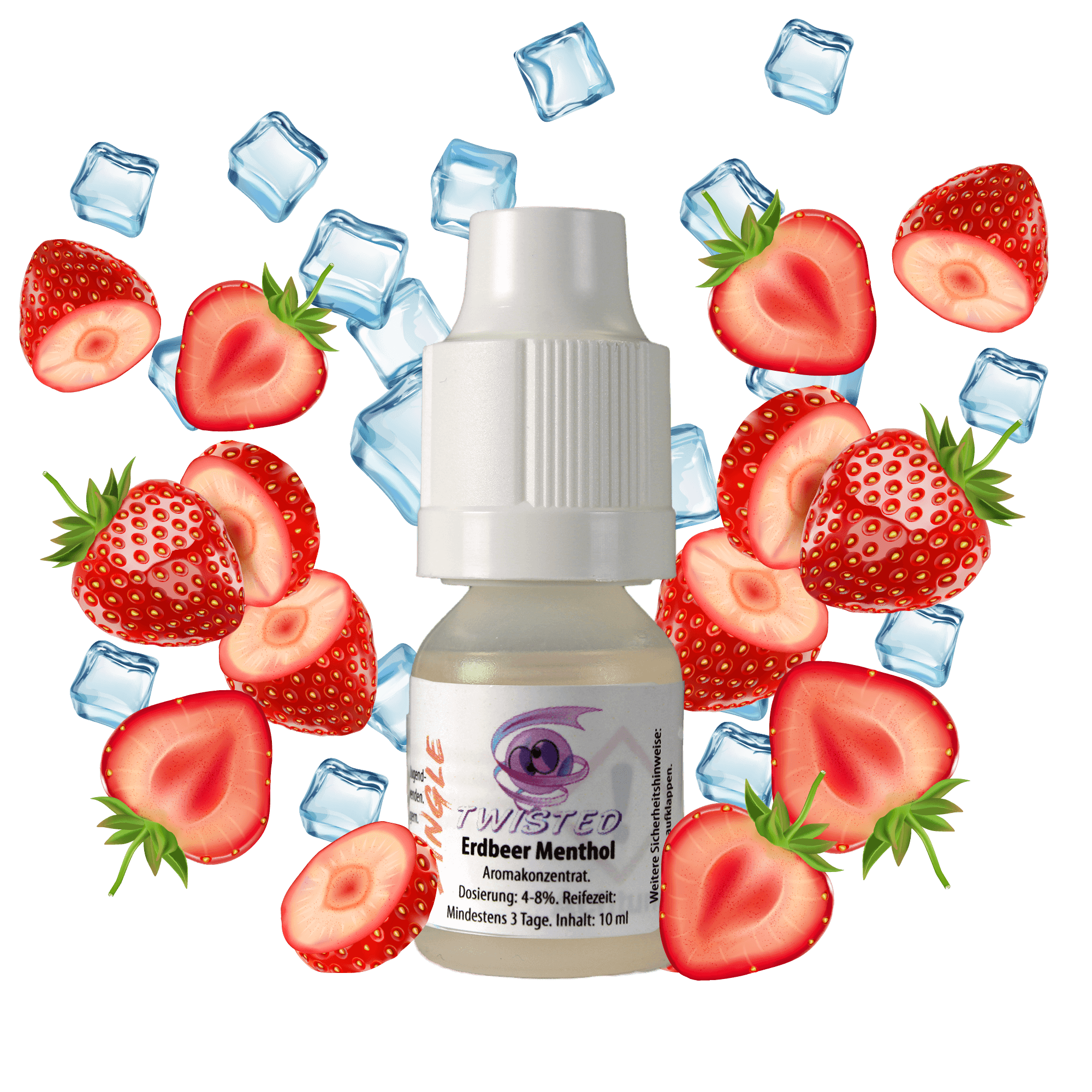 Twisted Single Aroma Erdbeer Menthol 10 ml