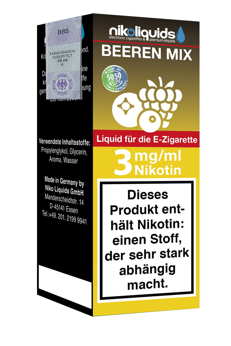 Niko Liquids E-Liquid Beeren Mix 50/50 10 ml
