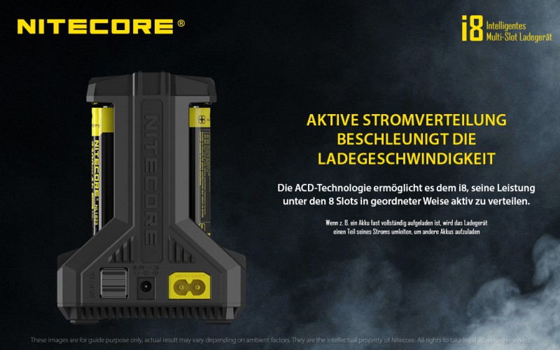 Nitecore i8 Ladegerät Nitecore i8 Ladegerät