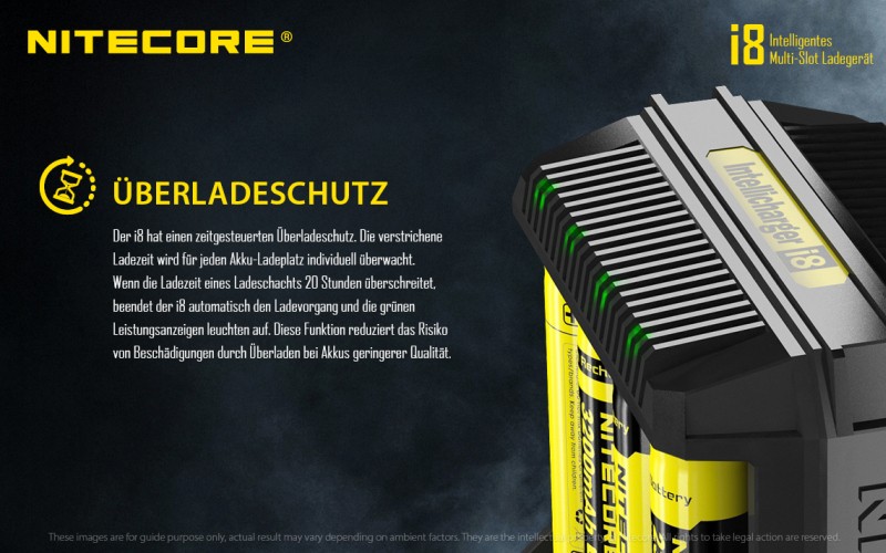 Nitecore i8 Ladegerät Nitecore i8 Ladegerät