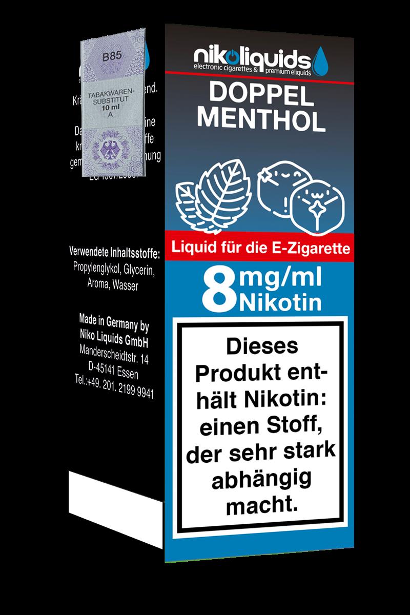 1-1042-08-10-01-niko-liquids-doppel-menthol-8mg Niko Liquids E-Liquid Doppel Menthol 10 ml