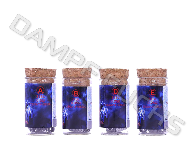 Demon Killer Flame Coil F SS316L 0,3 Ohm - 6 Stück Demon Killer Flame Coil D SS316L 0,25 Ohm - 6 Stück