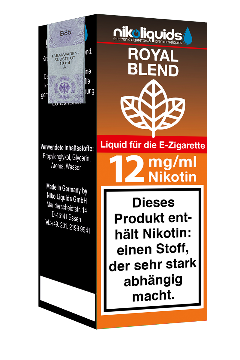 Niko Liquids E-Liquid Royal Blend 10 ml Niko Liquids E-Liquid Royal Blend 10 ml