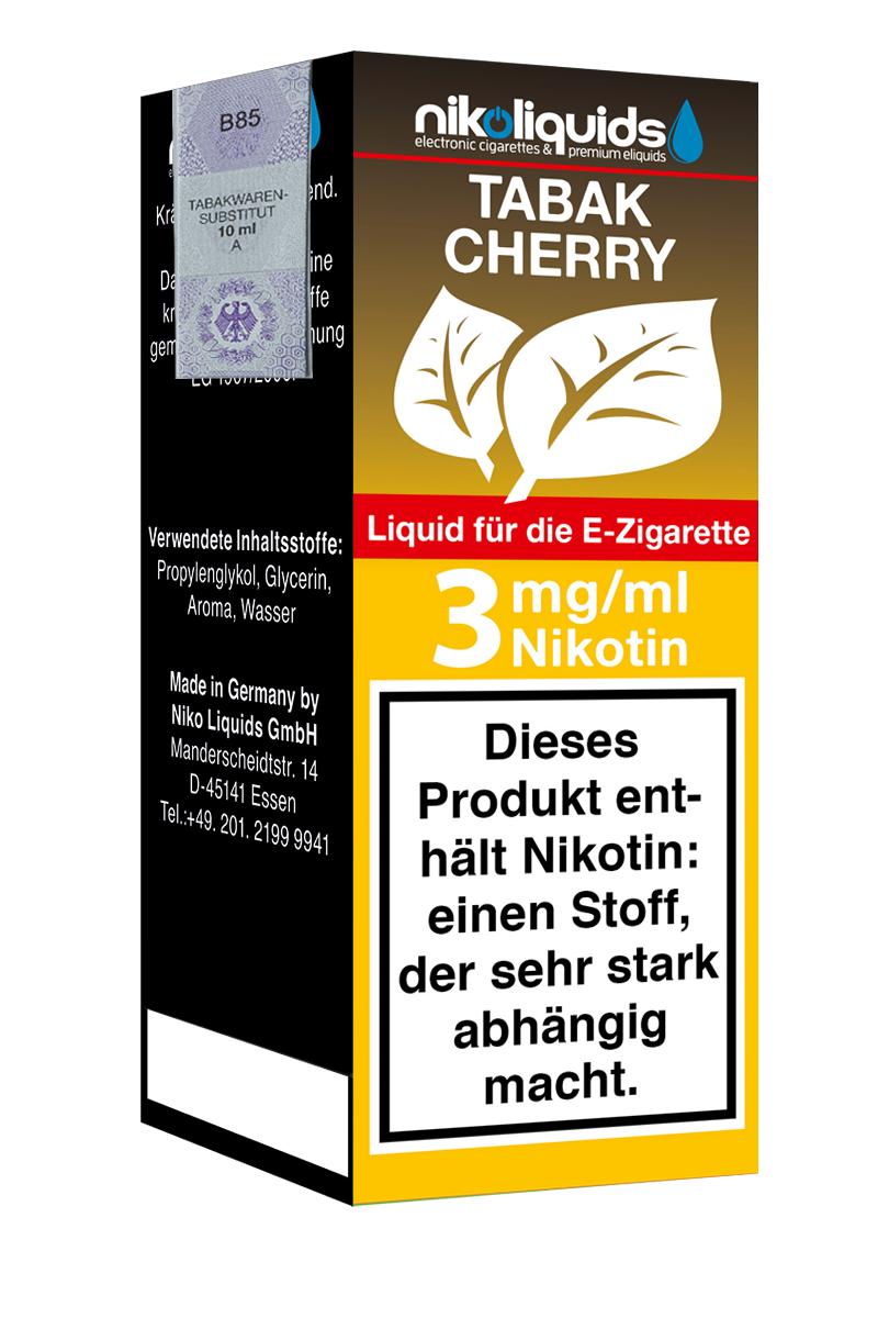 Niko Liquids E-Liquid Tabak Cherry 10 ml