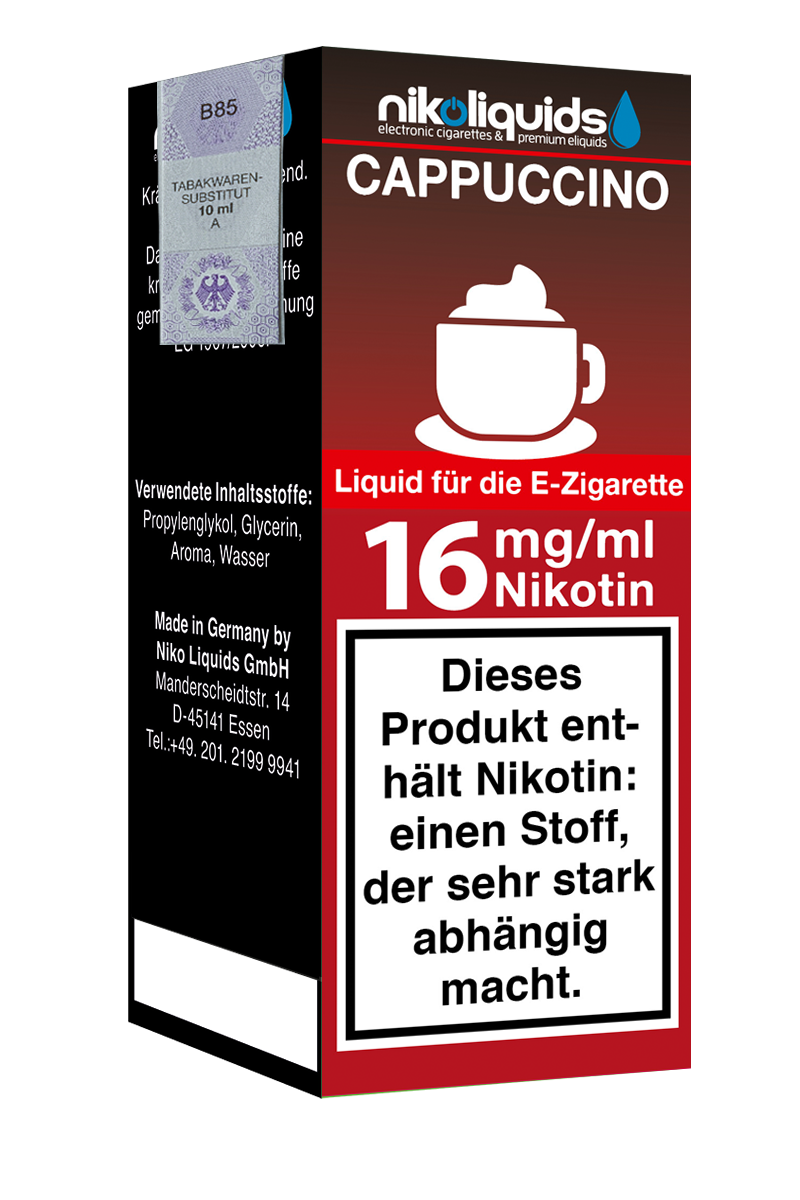 Niko Liquids E-Liquid Cappuccino 10 ml Niko Liquids E-Liquid Cappuccino 10 ml