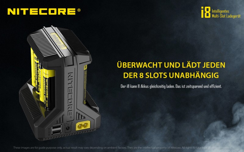 Nitecore i8 Ladegerät Nitecore i8 Ladegerät