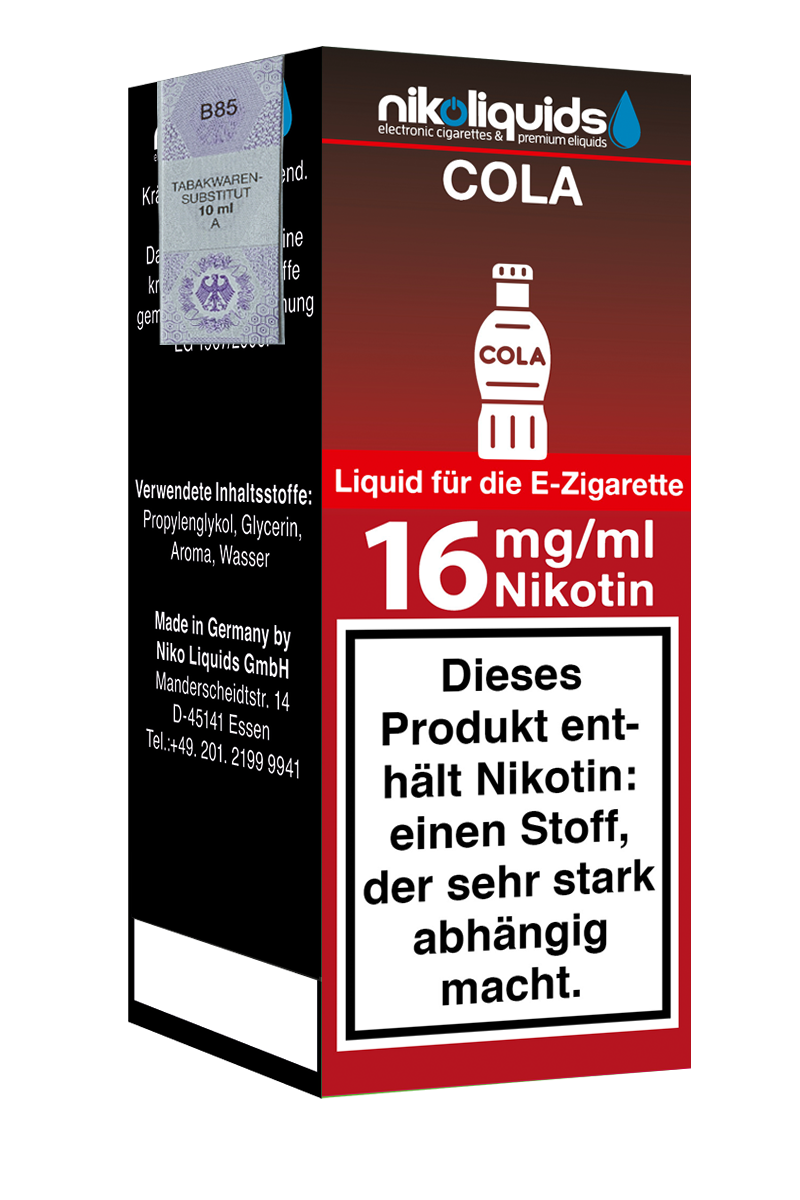 Niko Liquids E-Liquid Cola 10 ml Niko Liquids E-Liquid Cola 10 ml