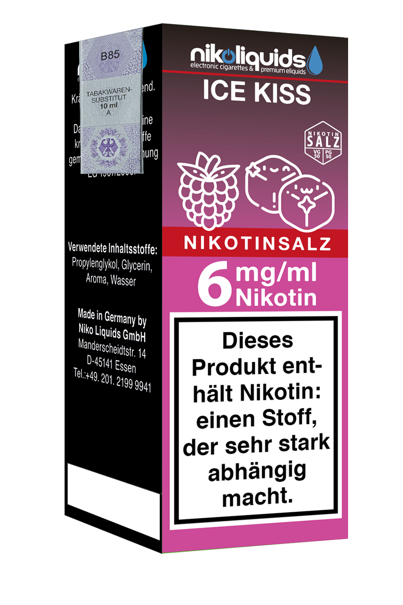 1-1046-06-10-59-001-niko-liquids-nikotinsalz-ice-kiss-50-50-6mg Niko Liquids E-Liquid Nikotinsalz Ice Kiss 50/50 10 ml