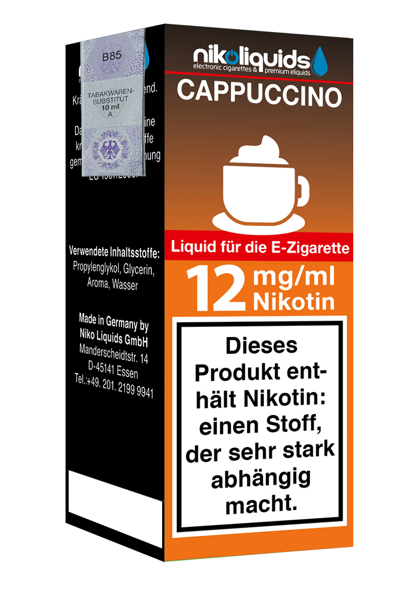Niko Liquids E-Liquid Cappuccino 10 ml Niko Liquids E-Liquid Cappuccino 10 ml