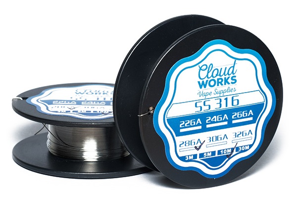 Cloudworks Wickeldraht Edelstahl SS316 28GA/0,32mm 10m