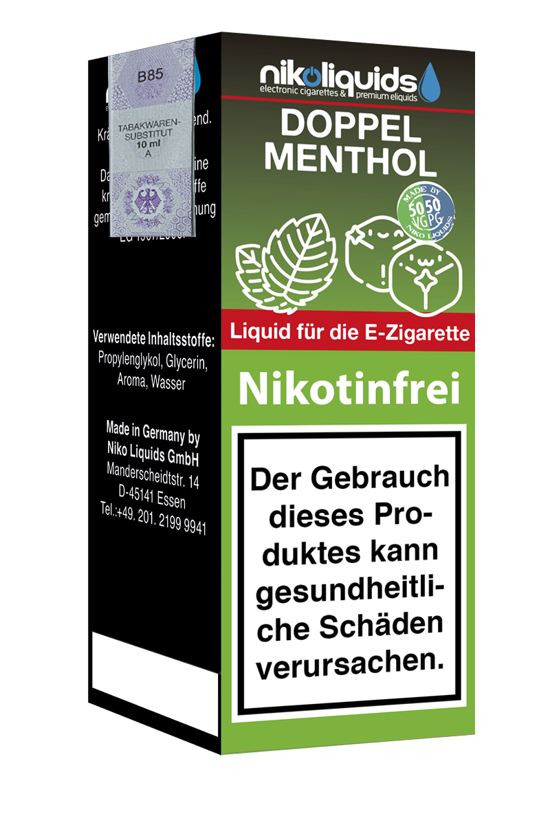 Niko Liquids E-Liquid Doppel Menthol 50/50 10 ml