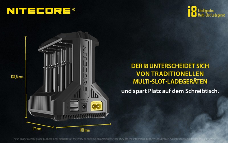Nitecore i8 Ladegerät Nitecore i8 Ladegerät