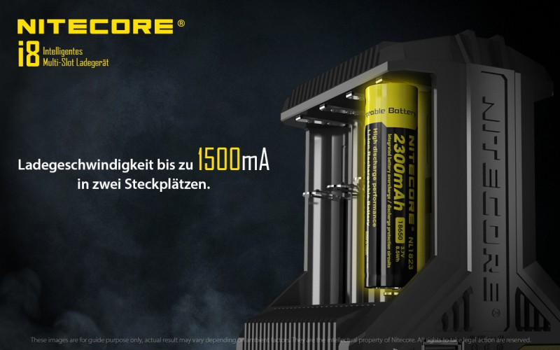 Nitecore i8 Ladegerät Nitecore i8 Ladegerät